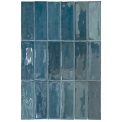 Mini Brick Série Calpe Blue Porcelaine Premium 5x15cm.-Lux Mosaic Outlet