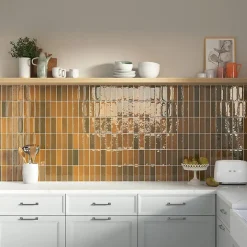 Lux Mosaic Mini Brick Série Calpe Terra Porcelaine Premium 5x15cm.