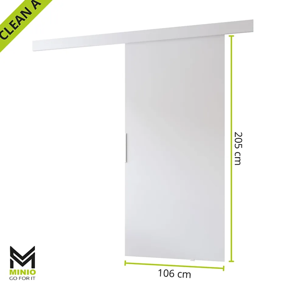 MINIO go for it , porte coulissante CLEAN A 106 cm portes de chambre, Blanc