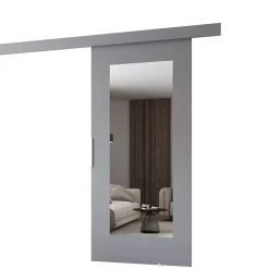 MINIO go for it , porte coulissante CLEAN I 76 cm portes de chambre, avec miroir, Gris