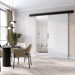 MINIO go for it , porte coulissante PRIM A 96 cm, Poignée noire, Blanc / Noir