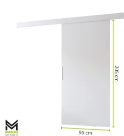 MINIO go for it , porte coulissante PRIM A 96 cm, Poignée noire, Blanc / Noir