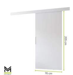 MINIO go for it , porte coulissante PRIM A 76 cm, Poignée noire, Noir