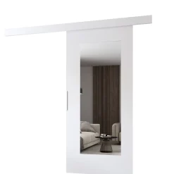 MINIO go for it , porte coulissante CLEAN I 86 cm portes de chambre, avec miroir, Blanc