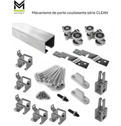 , porte coulissante CLEAN I 86 cm portes de chambre, avec miroir, wengé-MINIO go for it Clearance