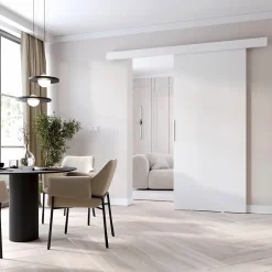 , porte coulissante CLEAN A 96 cm portes de chambre, Blanc-MINIO go for it Discount