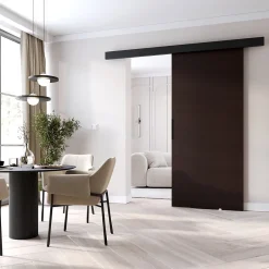 MINIO go for it , porte coulissante PRIM A 96 cm, Poignée noire, Wengé / Noir