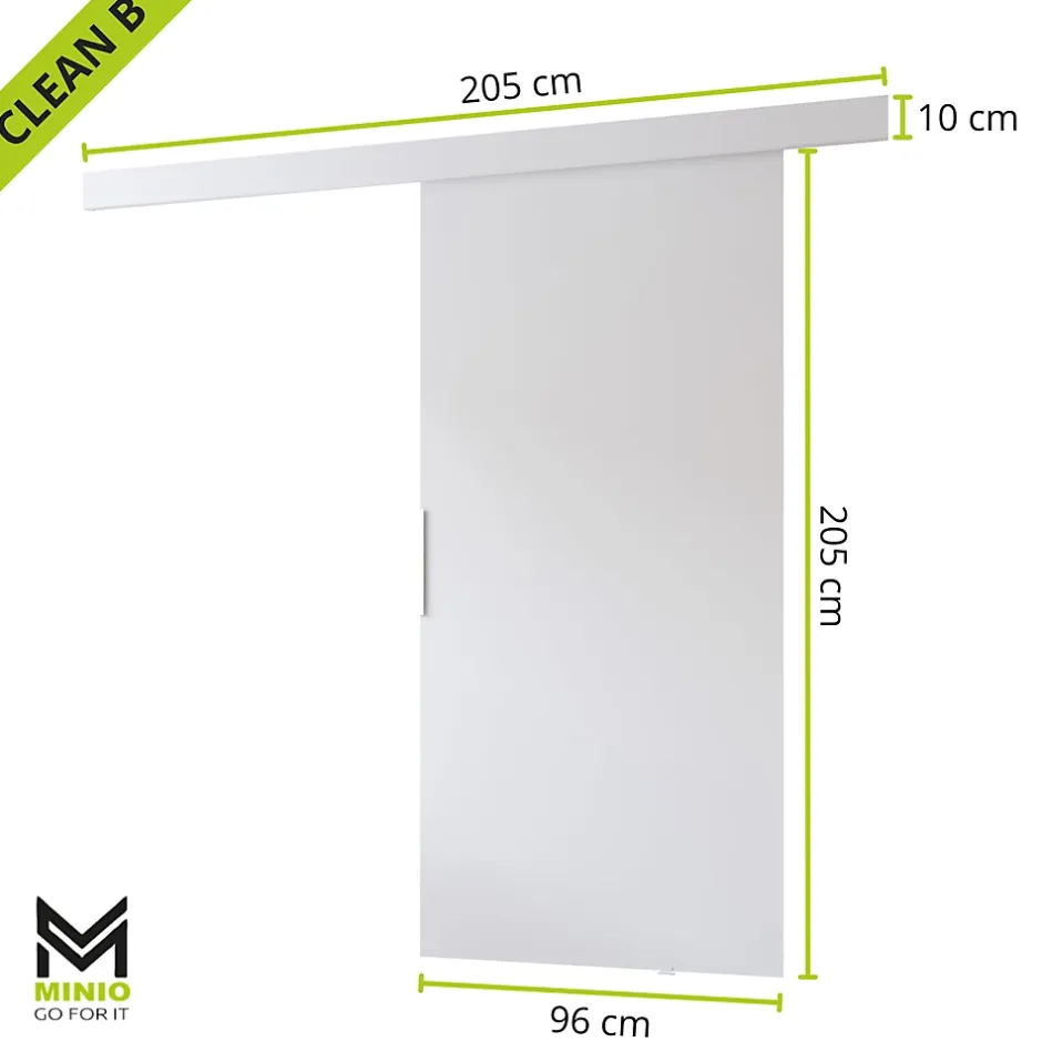 porte coulissante CLEAN B 96 cm Portes de chambre, Chêne Sonoma-MINIO go for it Best