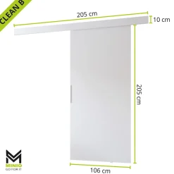 MINIO go for it porte coulissante CLEAN B 106 cm Portes de chambre, Chêne Sonoma