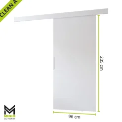 , porte coulissante CLEAN A 96 cm portes de chambre, Chêne Sonoma-MINIO go for it Sale