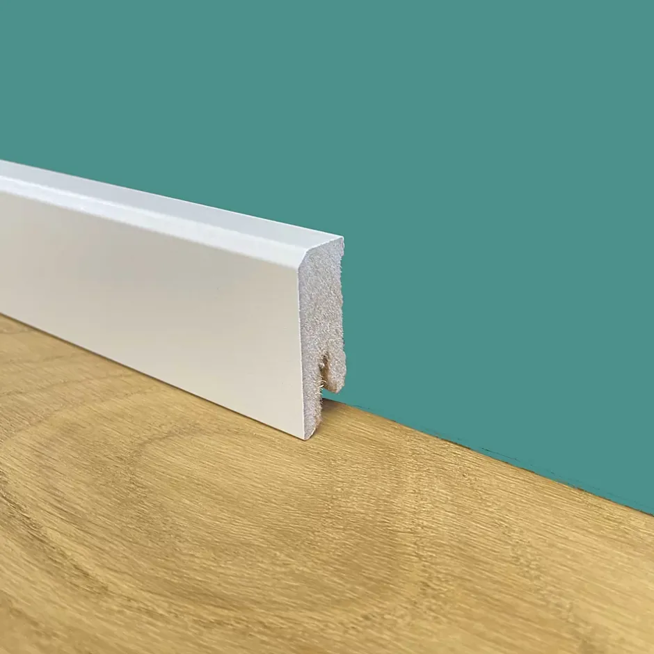 Eternal Parquet 96ml de PLINTHE BASSE CARRÉE en FIBRE DE BOIS 40X15 BLANC