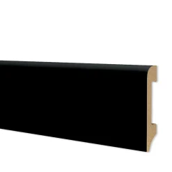 108ML de plinthe BC brossée en EqualWood HI-TEC POLYMERS 75x14mm Noir, Blanc, Aluminium etc. - NOIR-Eternal Parquet