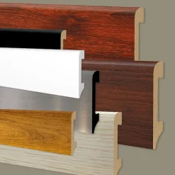 108ML de plinthe BC brossée en EqualWood HI-TEC POLYMERS 75x14mm Noir, Blanc, Aluminium etc. - NOIR-Eternal Parquet