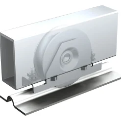 Slid’Up By Mantion Monture à support intérieur pour portail coulissant - Galet 120 mm à gorge en V 21 mm - 225 kg