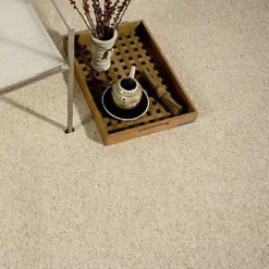 Moquette bouclée beige Berber Agadir 4 m (vendue à la coupe)- Discount