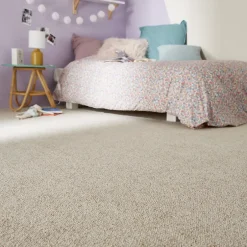 Moquette bouclée beige Berber Agadir 4 m (vendue à la coupe)- Discount