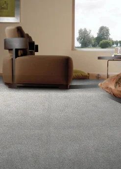 Moquette bouclée gris Berber Agadir 4 m (vendue à la coupe)-Balta Online