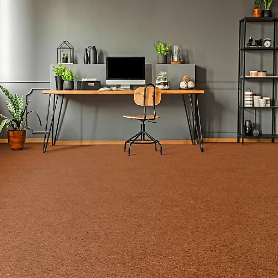 Décoweb Moquette chambre - Lumicolor - Rouille terracotta - Rouleau de 5m x 3m