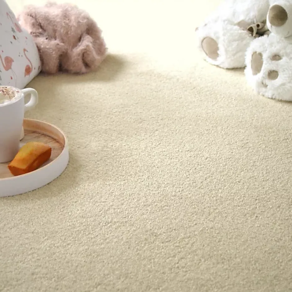 Décoweb Moquette chambre ou salon - Select - Beige clair - Rouleau de 4m x 8m