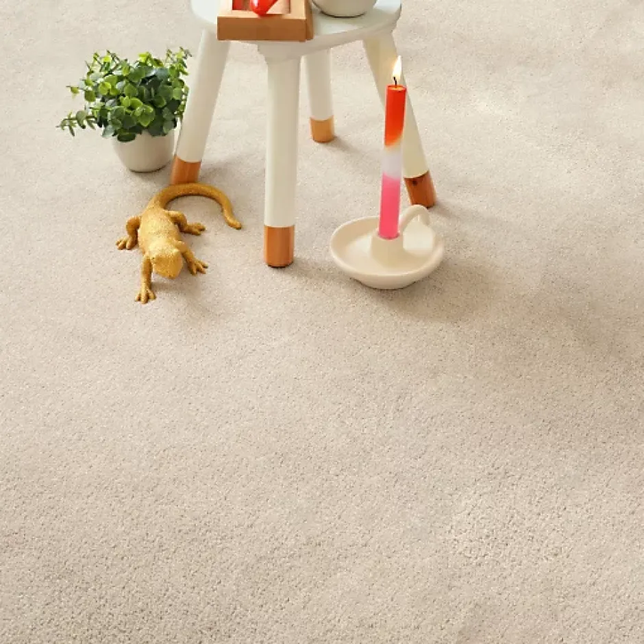 Décoweb Moquette en polyester recyclé - Re-cycle - Beige - Rouleau de 4m x 5m