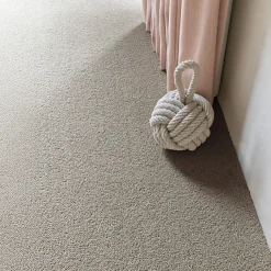 Moquette pure laine vierge bouclée - Mallow - Grège - Echantillon 15 x 20 cm-Décoweb New