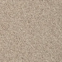 Moquette pure laine vierge bouclée - Mallow - Beige - Rouleau de 4m x 3m-Décoweb New