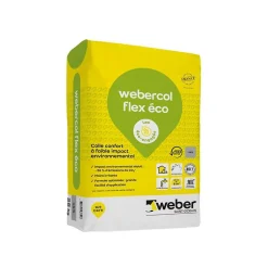 Mortier - colle déformable pour carrelage (C2 et S1) COL FLEX ECO - Sac de 25 Kg - BLANC-Weber Hot