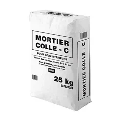 Mortier colle C pour sols intérieurs gris 25 kg