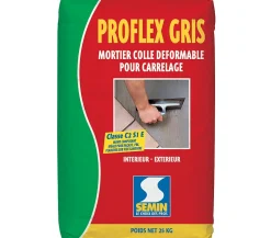 Mortier Colle Déformable pour Carrelage Proflex Gris , Intérieur/Extérieur, sac de 25 kg-Semin Clearance
