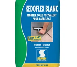 Mortier Colle Polyvalent pour Carrelage Kedoflex Blanc , Intérieur/Extérieur, sac de 25 kg-Semin Online