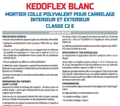 Mortier Colle Polyvalent pour Carrelage Kedoflex Blanc , Intérieur/Extérieur, sac de 25 kg, lot de 3-Semin Sale