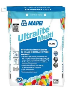 Mapei Mortier colle ULTRALITE MULTI - Blanc - sac de 15kg