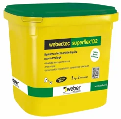 Weber Mortier d'étanchéité sous carrelage .TEC SUPERFLEX D2 - Sac de 24 Kg