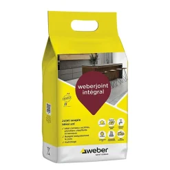 Weber Mortier pour joints de carrelage JOINT INTEGRAL - Sac de 5 Kg - BLANC PUR E06