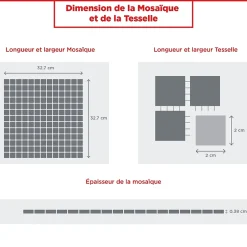 Casa Linéa MOSAIQUE LAVANDE PAPIER 2 x 2 x 0,38 CASA LINEA