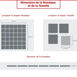 Casa Linéa MOSAIQUE ANDALOUSIE BEIGE 1 PLAQUE 30 X 30 CM CASA LINEA