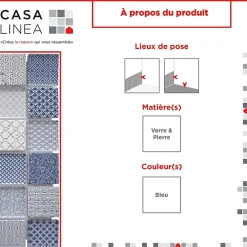 MOSAIQUE ARGOS BLEU 1 PLAQUE 30 x 30 CM CASA LINEA-Casa Linéa Outlet