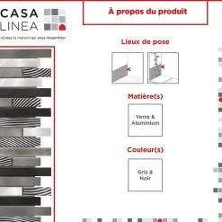 MOSAIQUE BARRETTE WILD 1 PLAQUE 30 x 30 CM CASA LINEA-Casa Linéa New