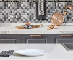 Mosaique Ceramique 4,8 X4,8 Cm Motifs Gris - vendu par plaque de 30,5x30,5 cm --Carrelage Signature Hot