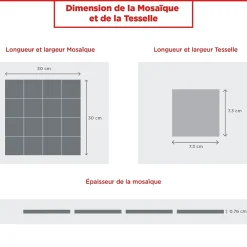 MOSAIQUE CIMENTO GREY 1 PLAQUE 30 X 30 CM CASA LINEA-Casa Linéa Outlet