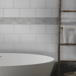 Mosaique céramique Hematite gris L. 28.1 x l. 33.6 cm-Mat Inter Online