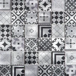 Mosaique d'aluminium brosse 4.8X4.8 cm Decor Patchwork Contemporain - vendu par plaque de 30 X 30 cm --Carrelage Signature