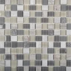 Mosaique de Marbre et Verre Beige - vendu par plaque de 32.8X32.8 cm --Carrelage Signature New