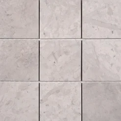 Mosaique de Marbre Gris Clair Adouci 9,8X9,8 Cm - vendu par plaque de 30 X 30 cm --Carrelage Signature Discount