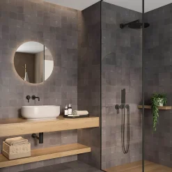 Mosaique de Marbre Gris Fonce Adouci 9,8X9,8 Cm - vendu par plaque de 30 X 30 cm --Carrelage Signature Outlet