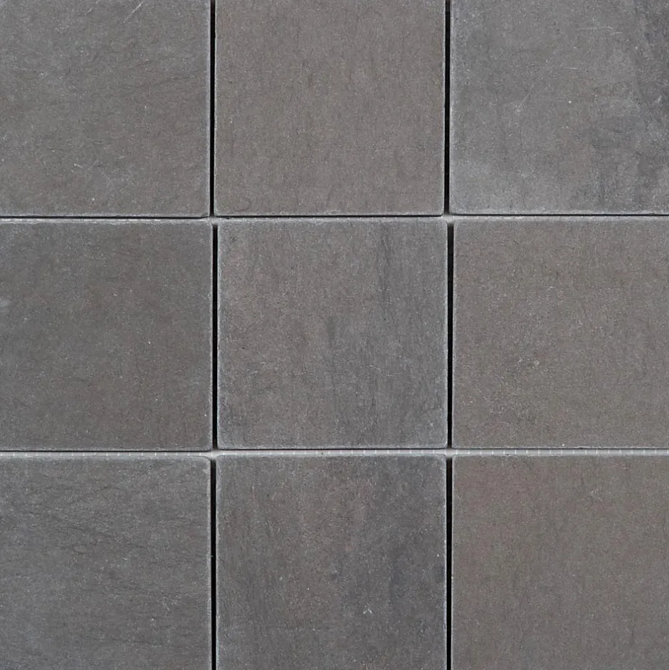 Mosaique de Marbre Gris Fonce Adouci 9,8X9,8 Cm - vendu par plaque de 30 X 30 cm --Carrelage Signature Outlet
