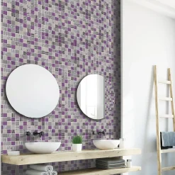 Mosaique de Verre mix Rose 3,1X3,1 cm - vendu par plaque de 30X30 cm --Carrelage Signature Sale