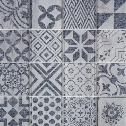 Mosaique de verre Motif Carreau Ciment Bleu/Gris 7.5 X 7.5 cm - vendu par plaque de 29.8X29.8 cm --Carrelage Signature Best