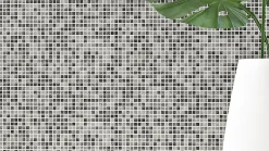 Carrelage Signature Mosaique de verre Recyclé micro Mix Gris - vendu par plaque de 30,5 X 30,5 Cm -