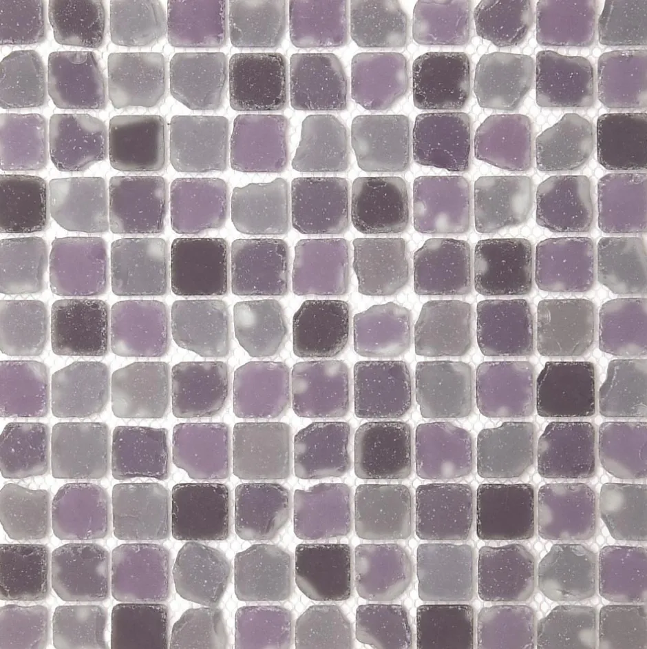 Mosaique de Verre Vieilli 2.5X2.5 Cm Mix Pourpre Format - vendu par plaque de 30X30 cm --Carrelage Signature